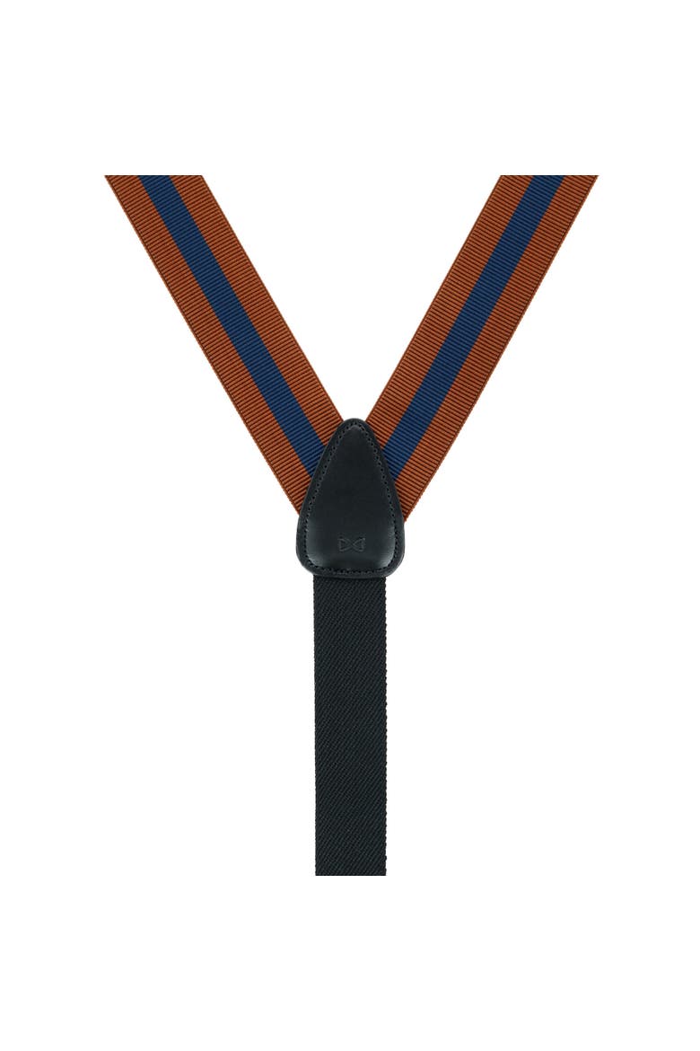 Big & Tall Oliver Stripe Convertible Suspenders, Alternate, color, Rust