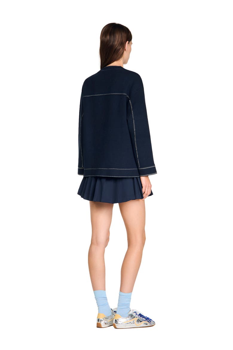Contrast stitch cardigan (Women) | Nordstrom