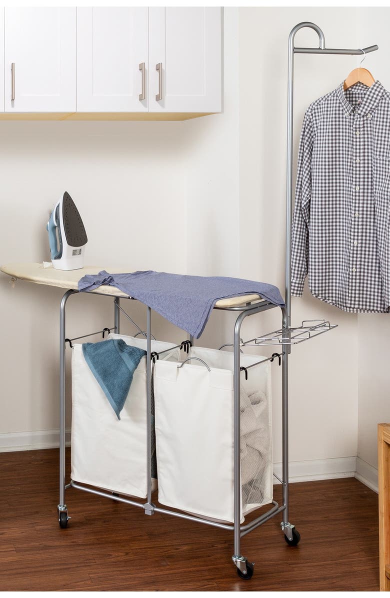 HONEY-CAN-DO Foldable Ironing Laundry Center & Valet, Alternate, color, 