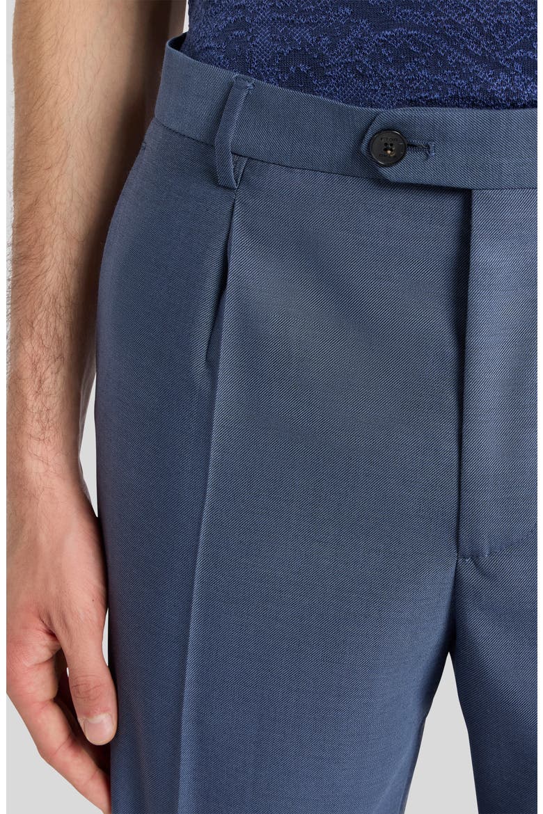 Roma Single Pleat Wool Pants, Alternate, color, INDACO