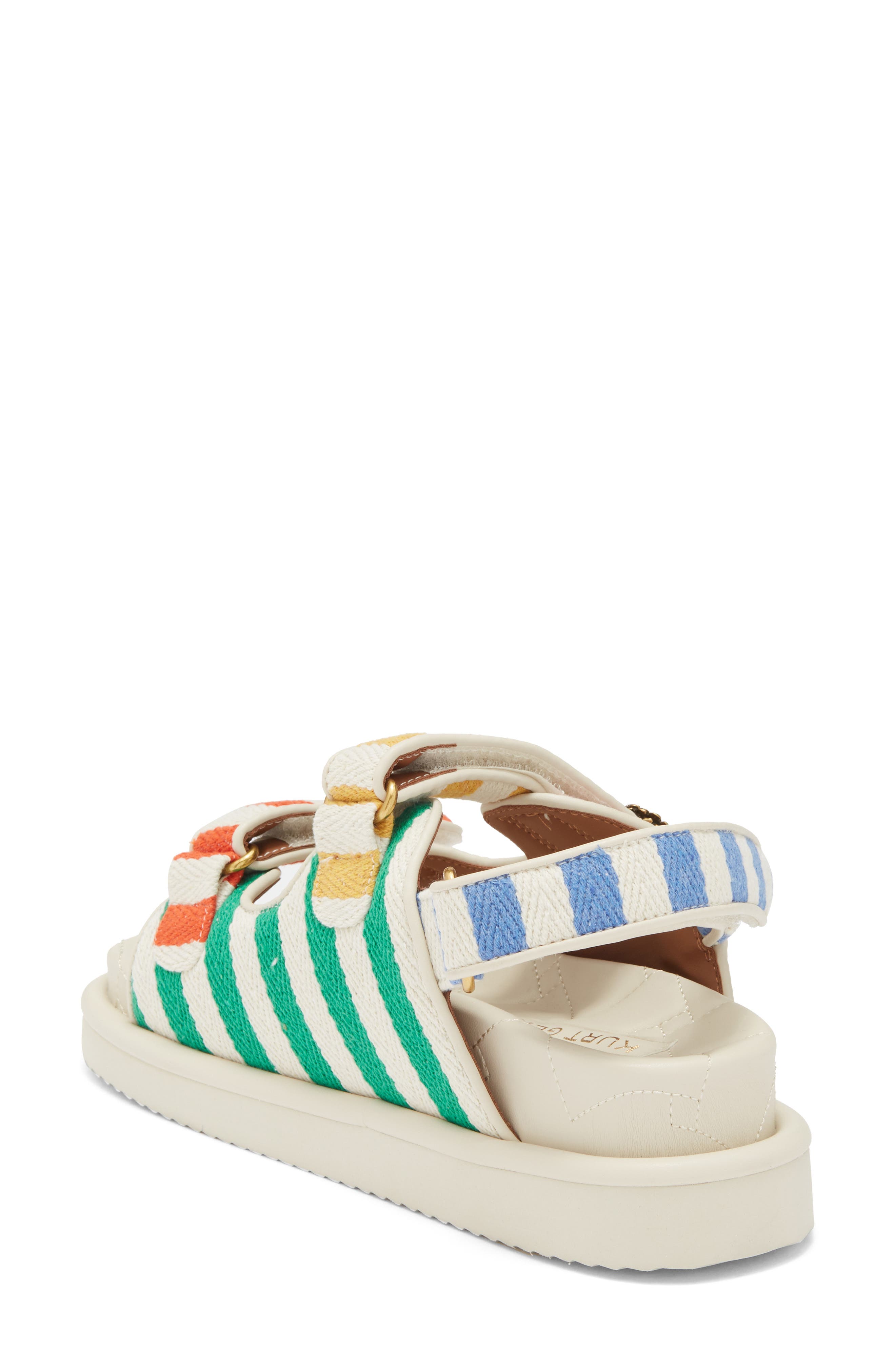 Kurt Geiger London Orson Stripe Sandal, Alternate, color, Bone/ Comb