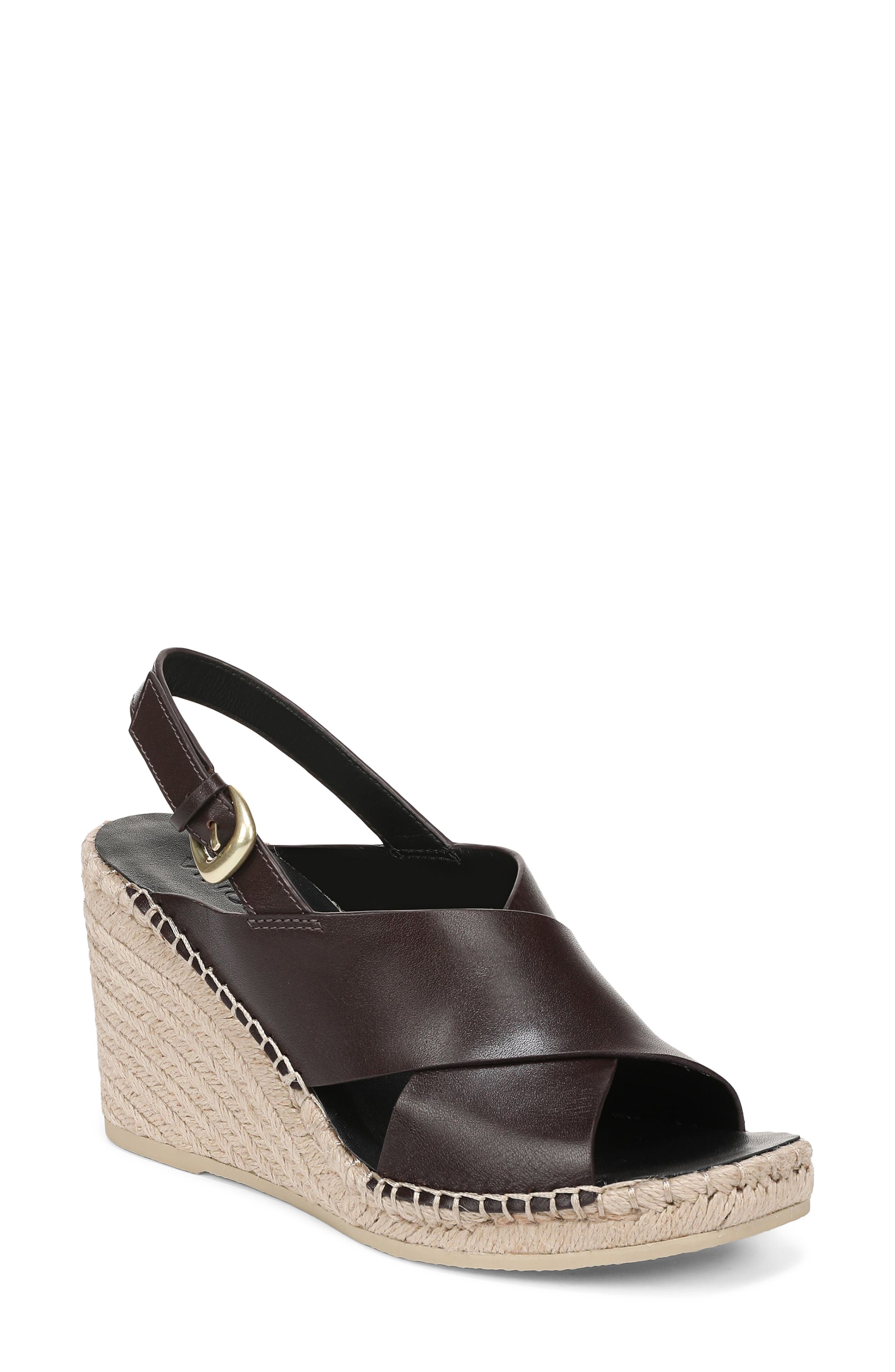 Vince Georgia Espadrille Wedge Sandal, Main, color, Ganache