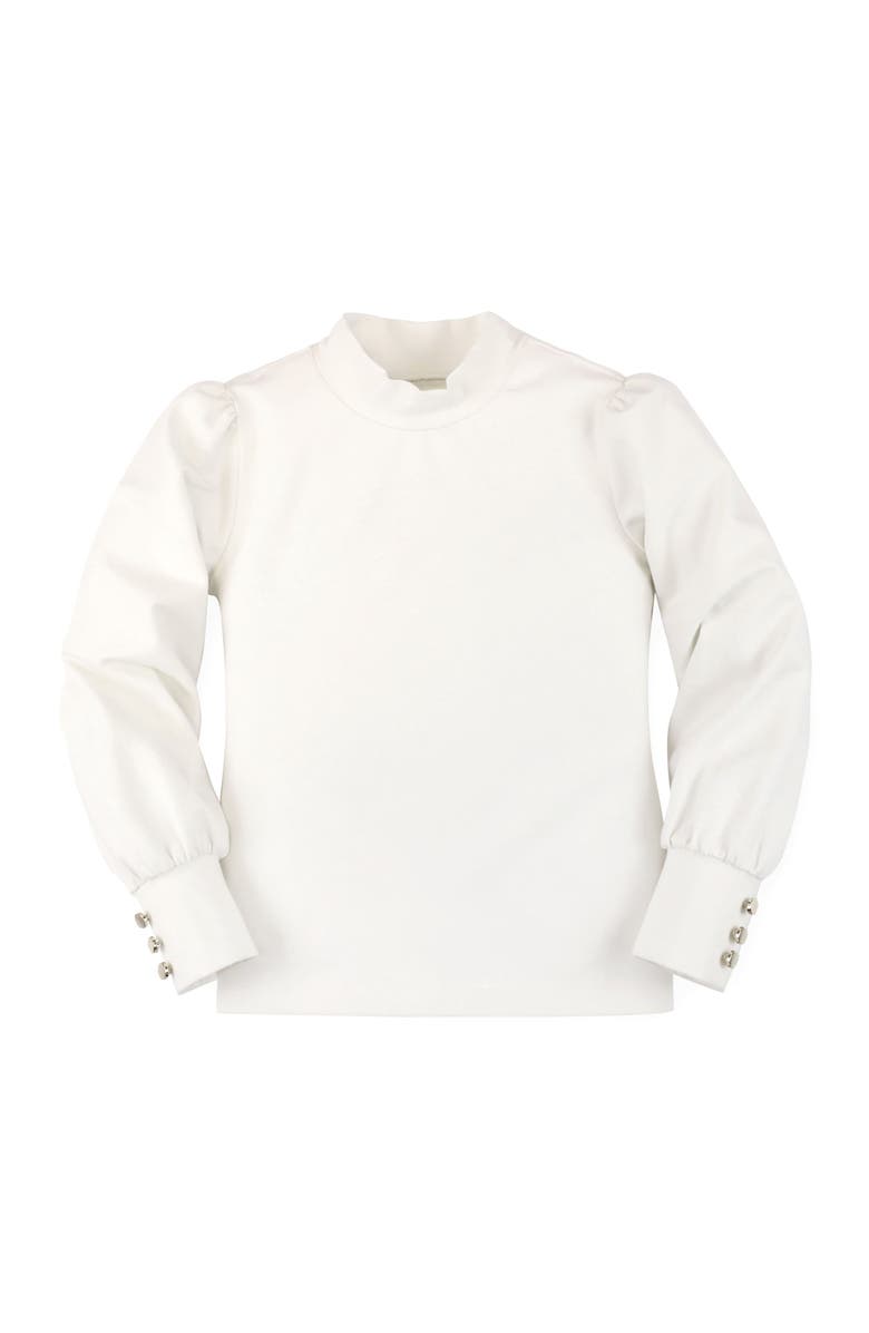 Hope & Henry Kids' Long Sleeve Mock Neck Balloon Sleeve Top, Alternate, color,
