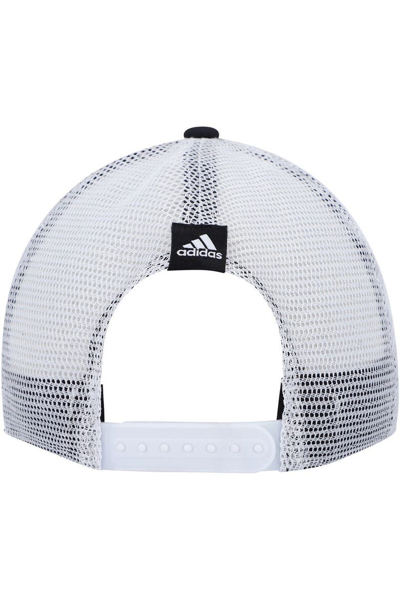 Women's adidas Black/White Boston Bruins Graphic Foam Trucker Snapback Hat, Alternate, color, Black