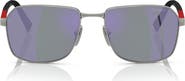 Prada Linea Rossa 57mm Rectangular Sunglasses