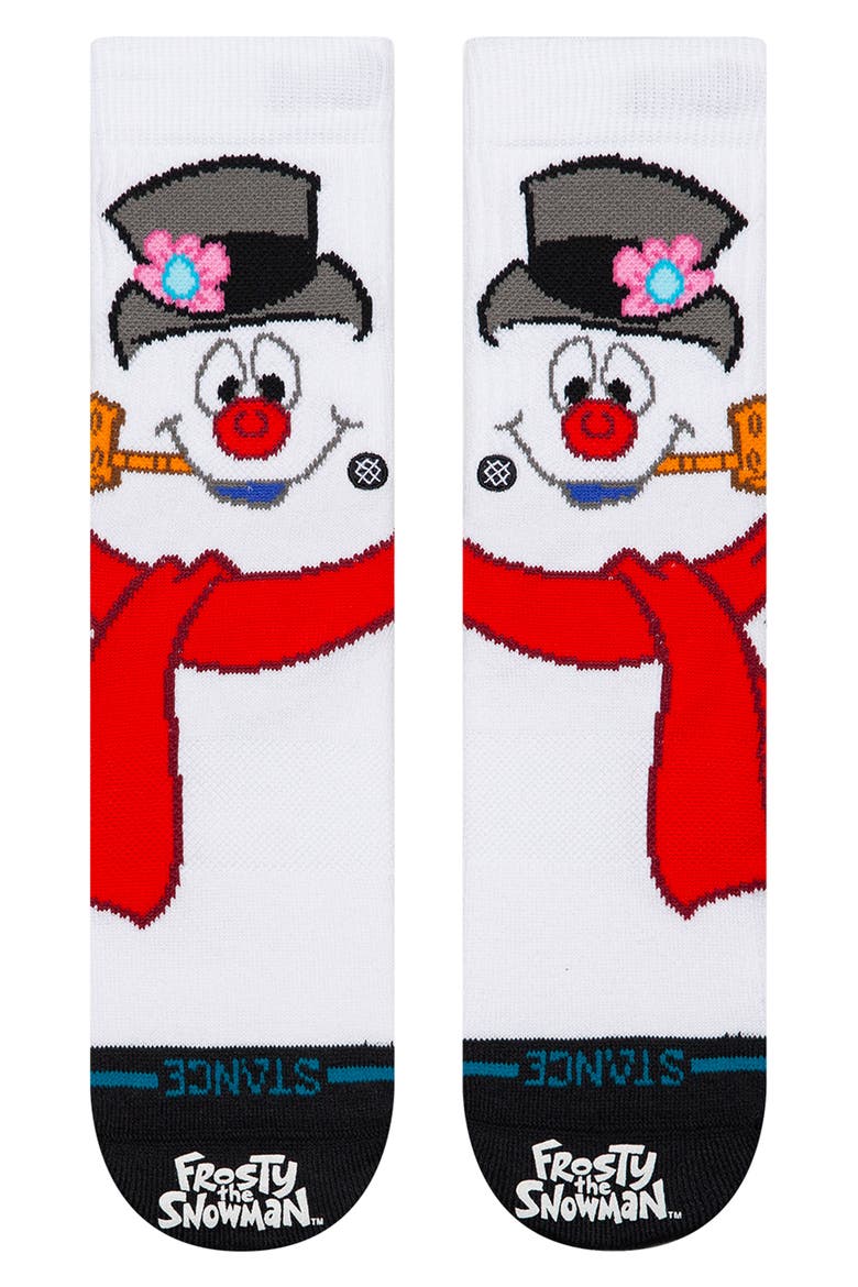 Kids' Frosty Crew Socks, Main, color, WHITE