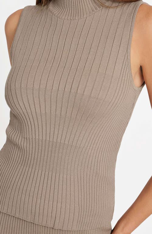 Marciano Agathe Mock Neck Sleeveless Sweater In Gray