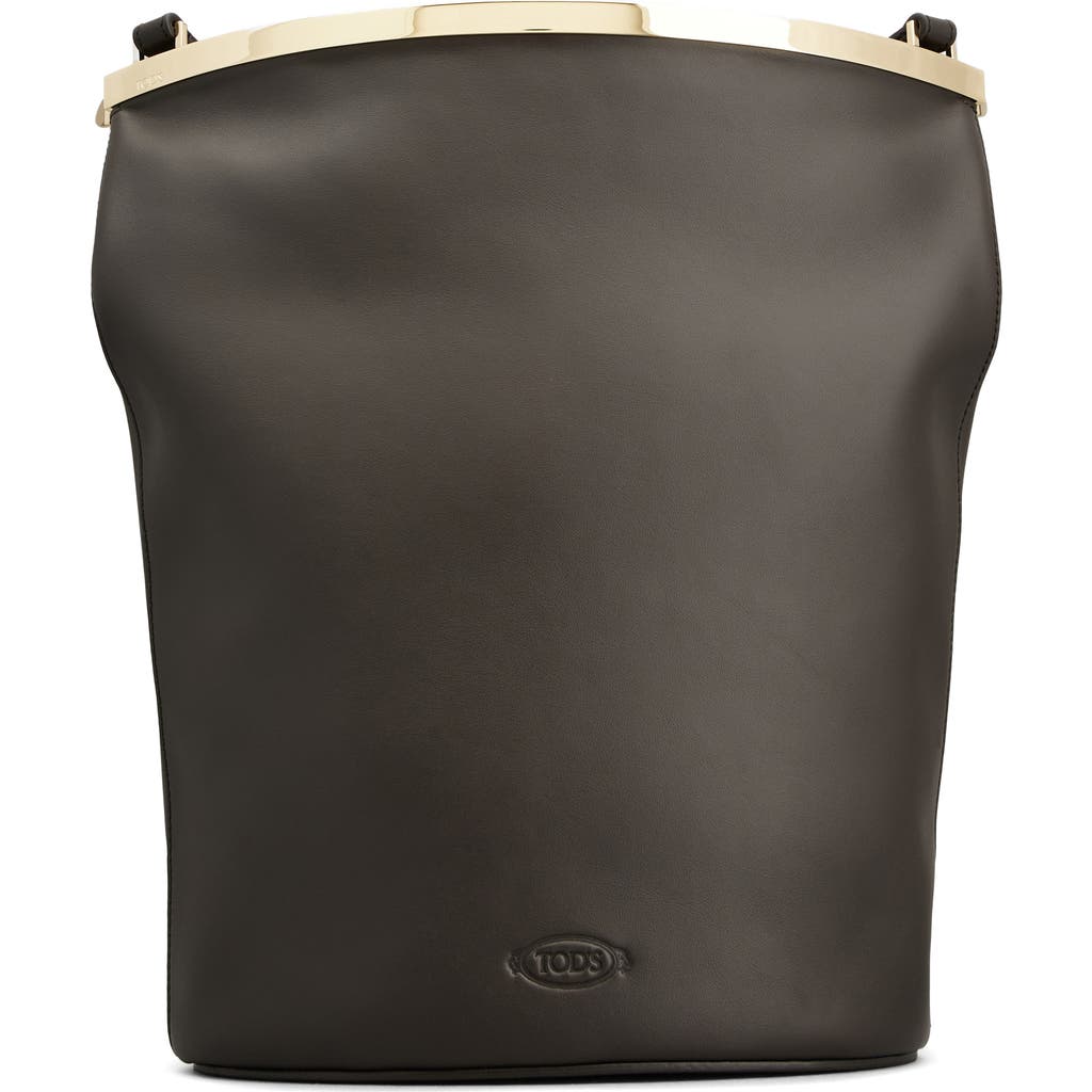 Tod's Frame Leather Shoulder Bag In Palissandro