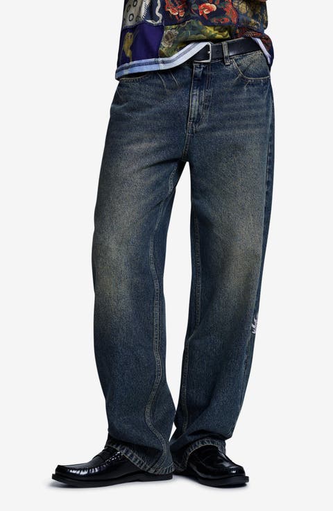 Relaxed High Waist Wide Leg Jeans