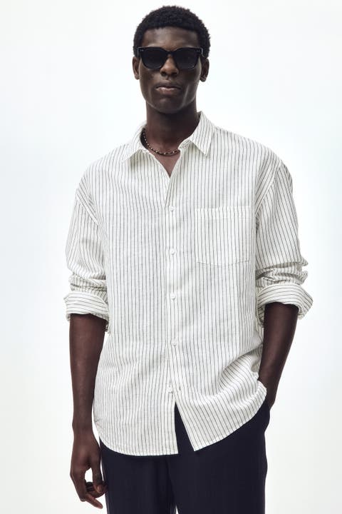 Relaxed Fit Linen-blend Shirt