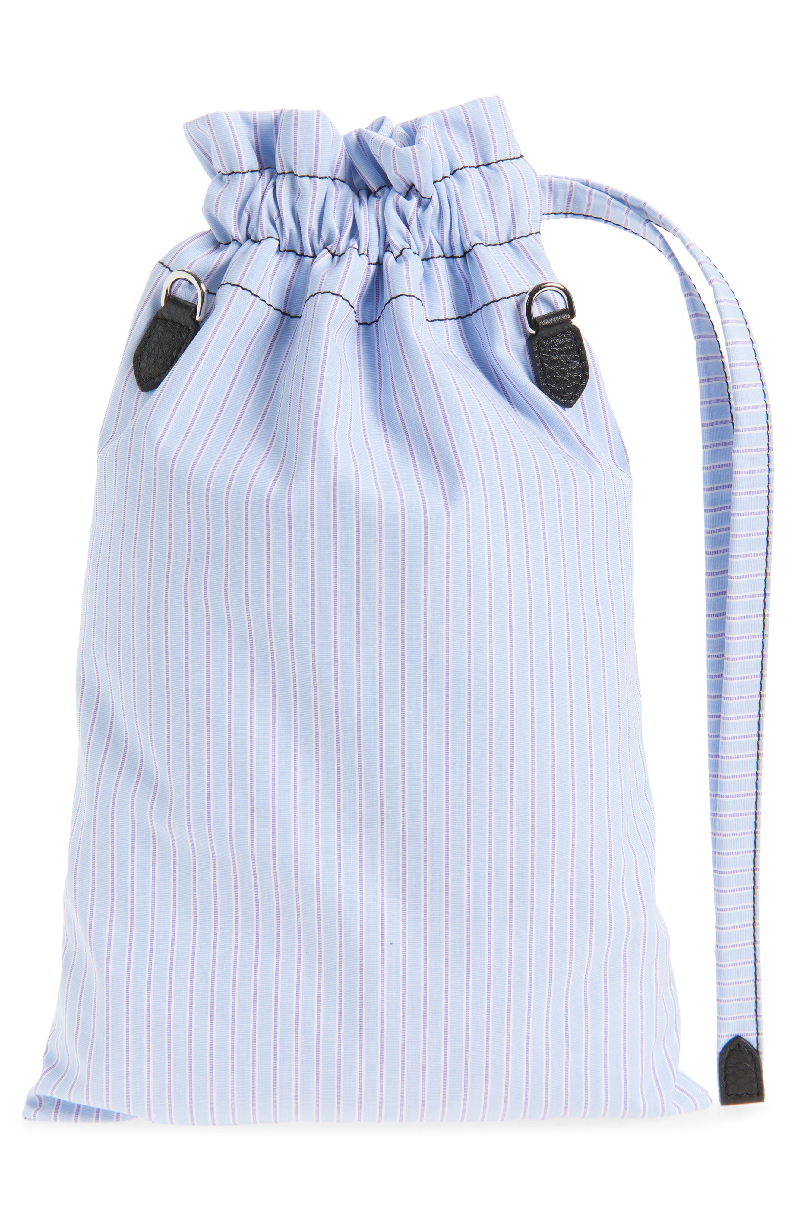 Dolce&Gabbana Stripe Poplin Crossbody Bag, Alternate, color, Multicolor Azzurro