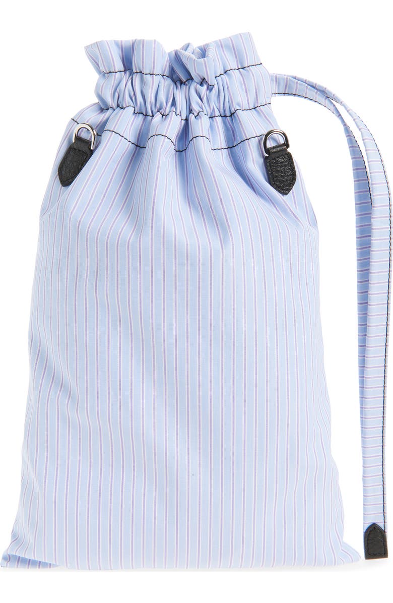 Dolce&Gabbana Stripe Poplin Crossbody Bag, Alternate, color, Multicolor Azzurro