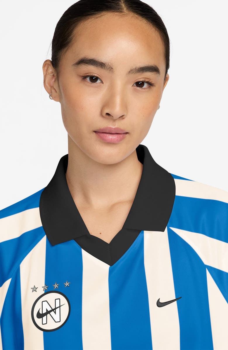 Nike Sportswear Stripe Oversize Jersey Top, Alternate, color, Light Photo Blue/ Chalk