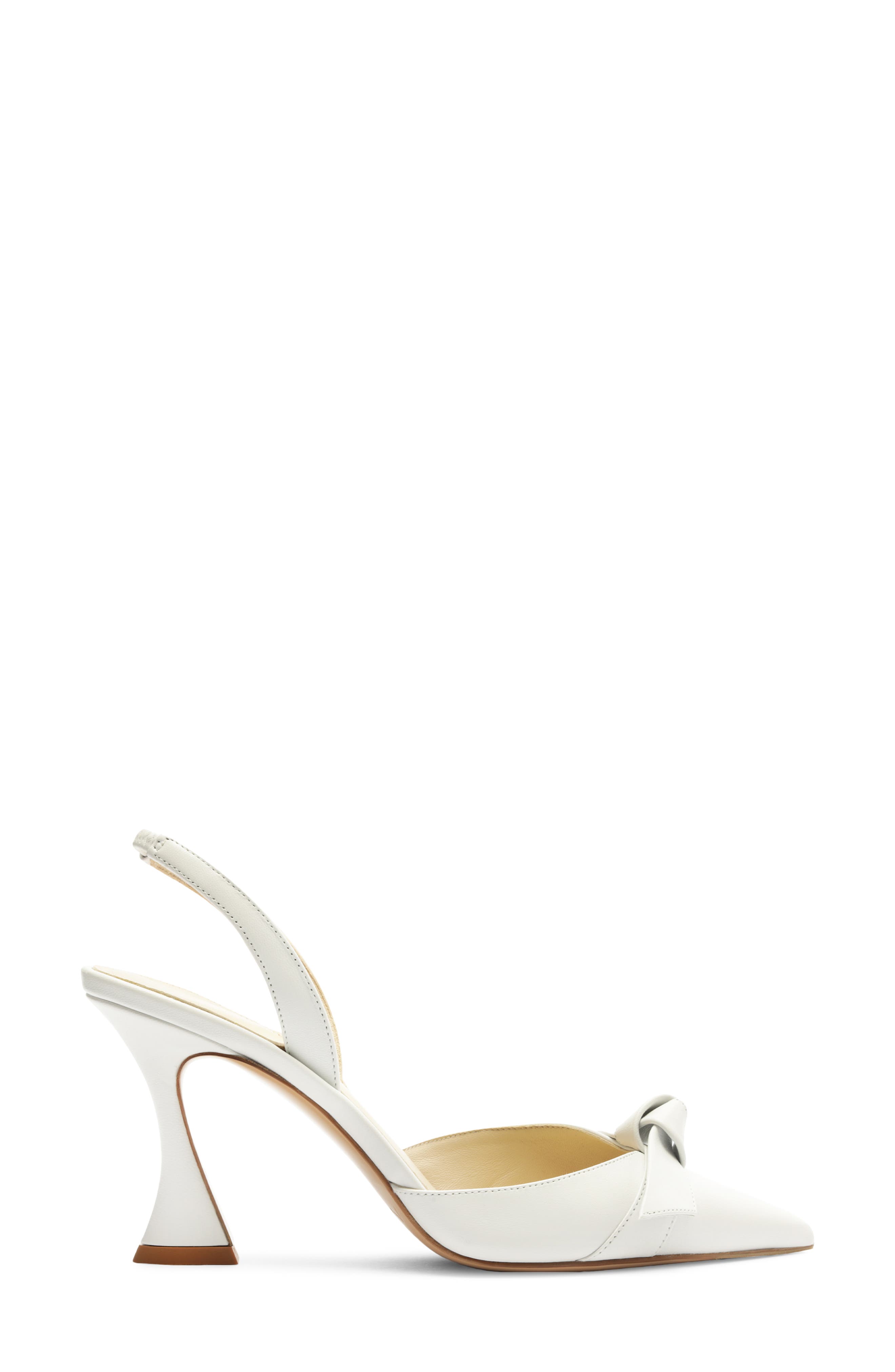 Clarita Bell Pointed Toe Slingback Pump, Alternate, color, WHITE