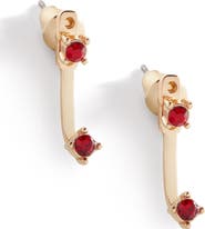 Mint & Lily Birthstone Drop Ear Jacket Earrings