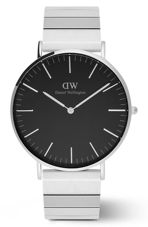 Classic Piano Link Bracelet Watch, 40mm