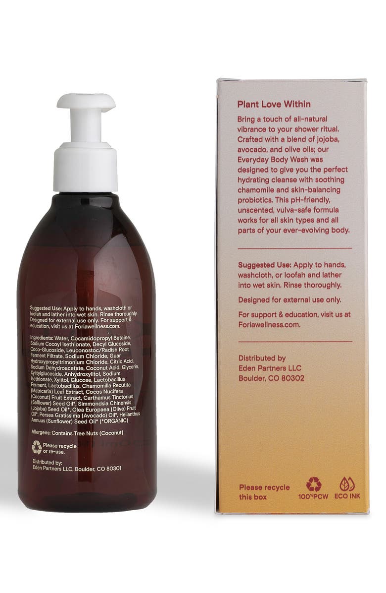 FORIA Everyday Body Wash with Organic Botanicals, Alternate, color, 