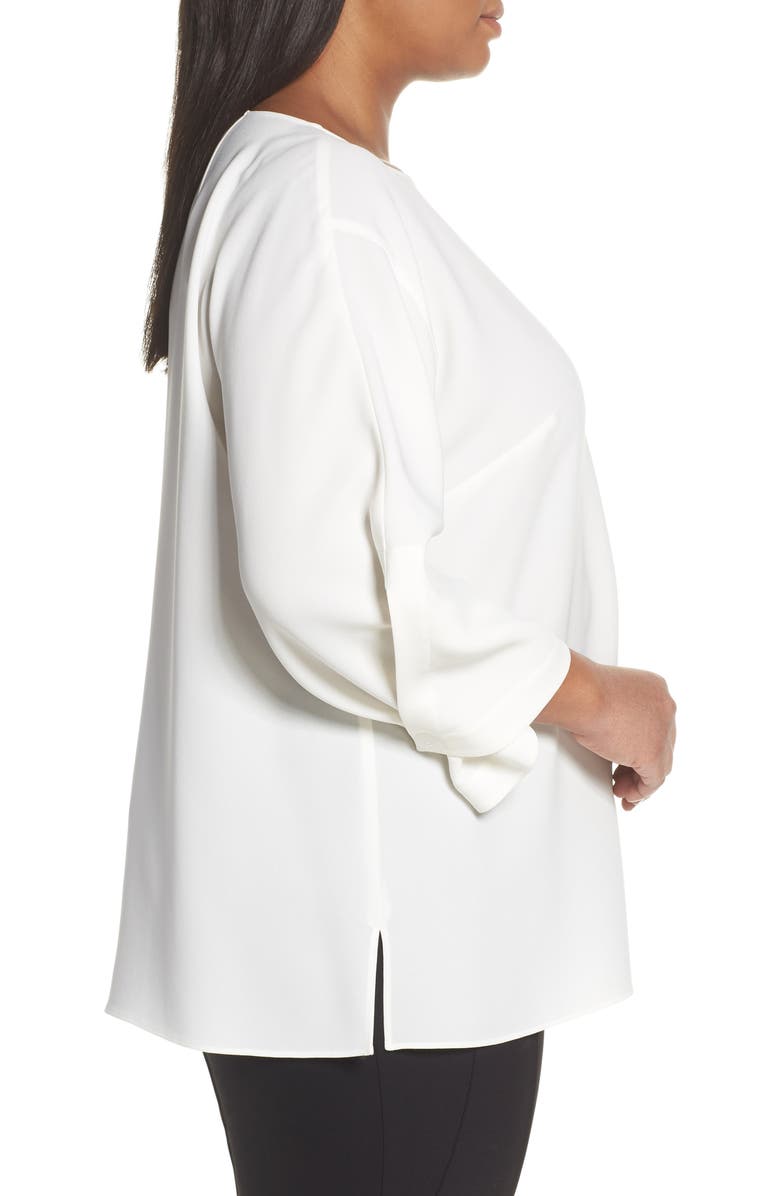 Lafayette 148 New York Reanna Finesse Crepe Blouse, Alternate, color,