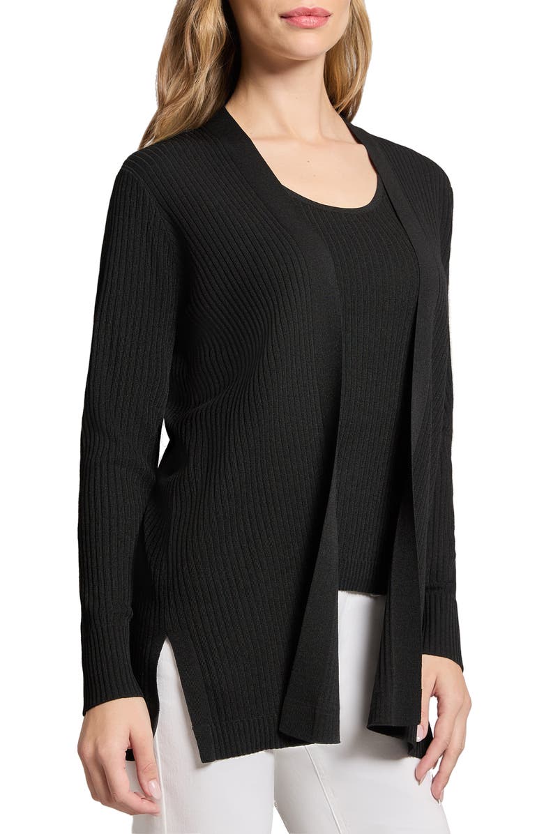 Jones New York Open Front Rib Cardigan, Alternate, color,