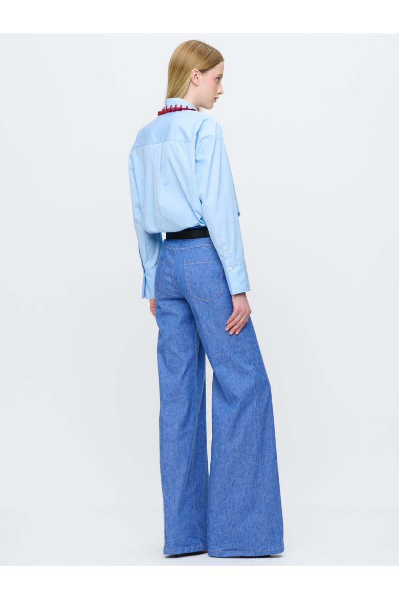 LYN Tassel collar shirt, Alternate, color, Blue