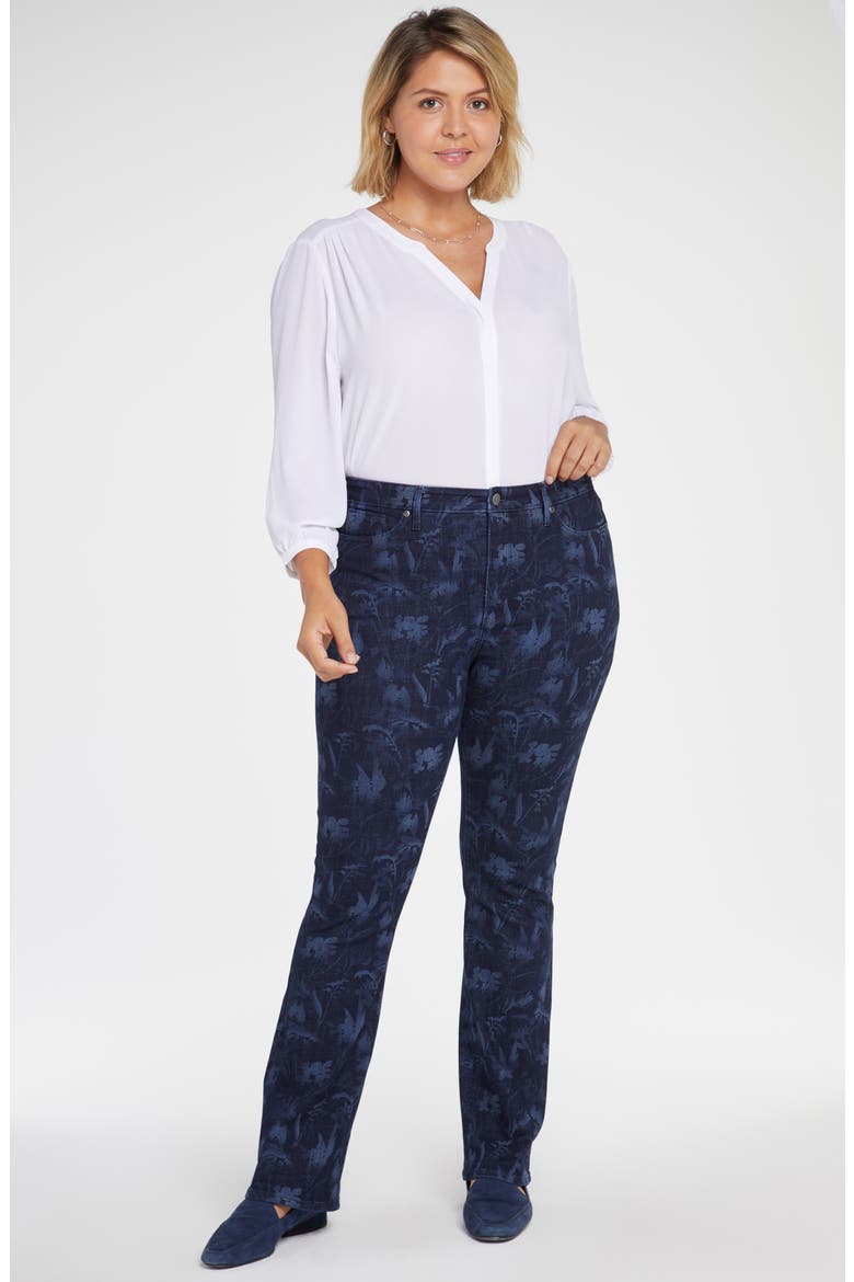 Floral Print High Waist Slim Bootcut Jeans, Alternate, color, BISHOP FLORAL MULTI LASER