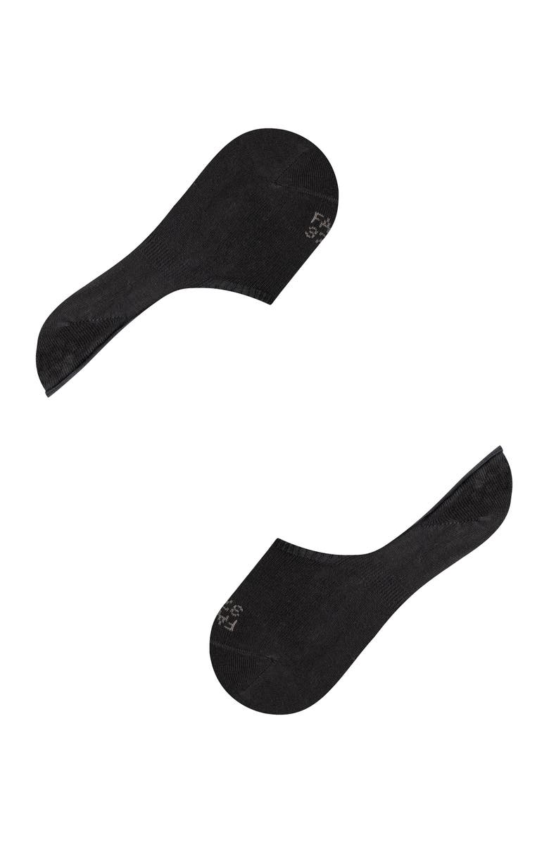 Falke Step Cotton High Cut No Show Socks, Alternate, color, Black