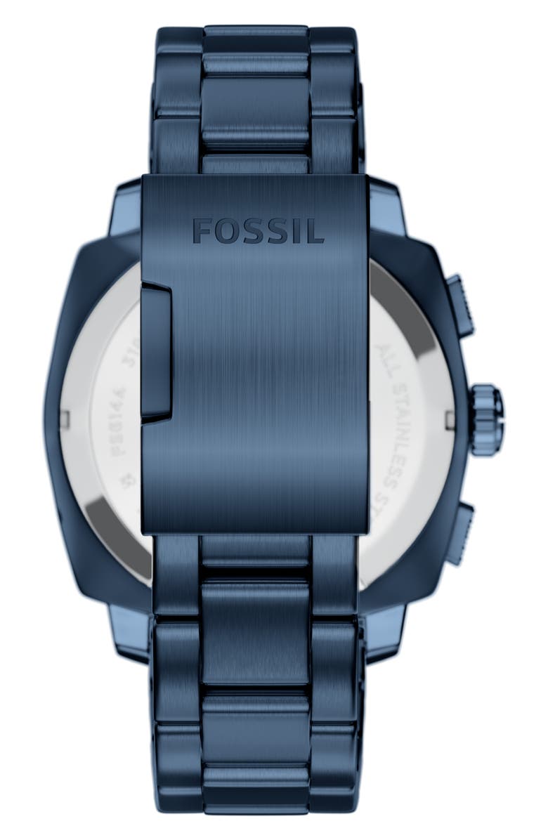 Fossil Machine Navy Chronograph Bracelet Watch, 44mm, Alternate, color, 