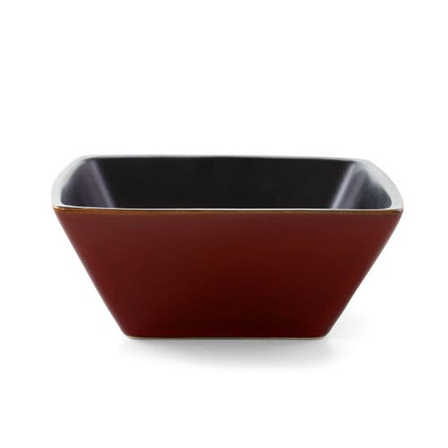 Gibson Elite Kiesling 16 Piece Hard Square Dinnerware Set In Red