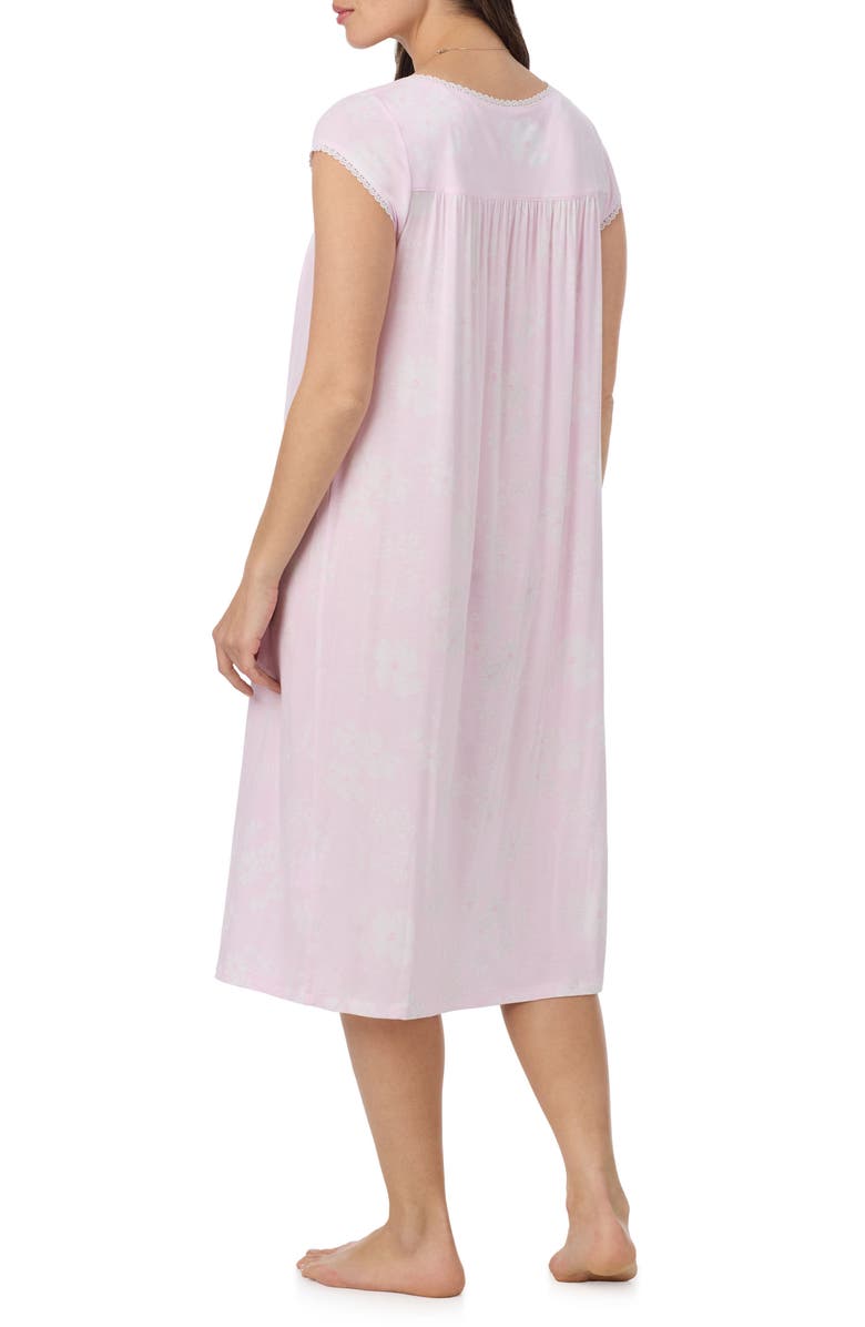 Eileen West Waltz Cap Sleeve Nightgown, Alternate, color, Pink/ Fl