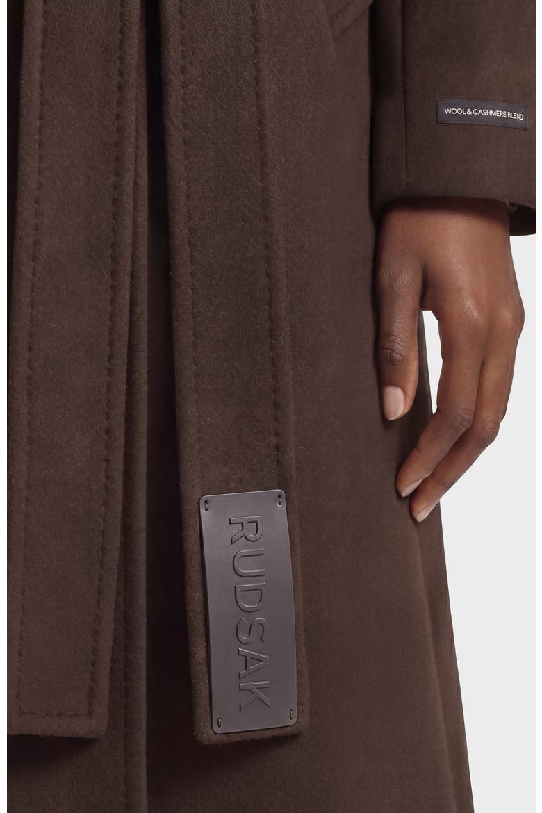 Kourt Wool Cashmere Blend Coat, Alternate, color, Espresso