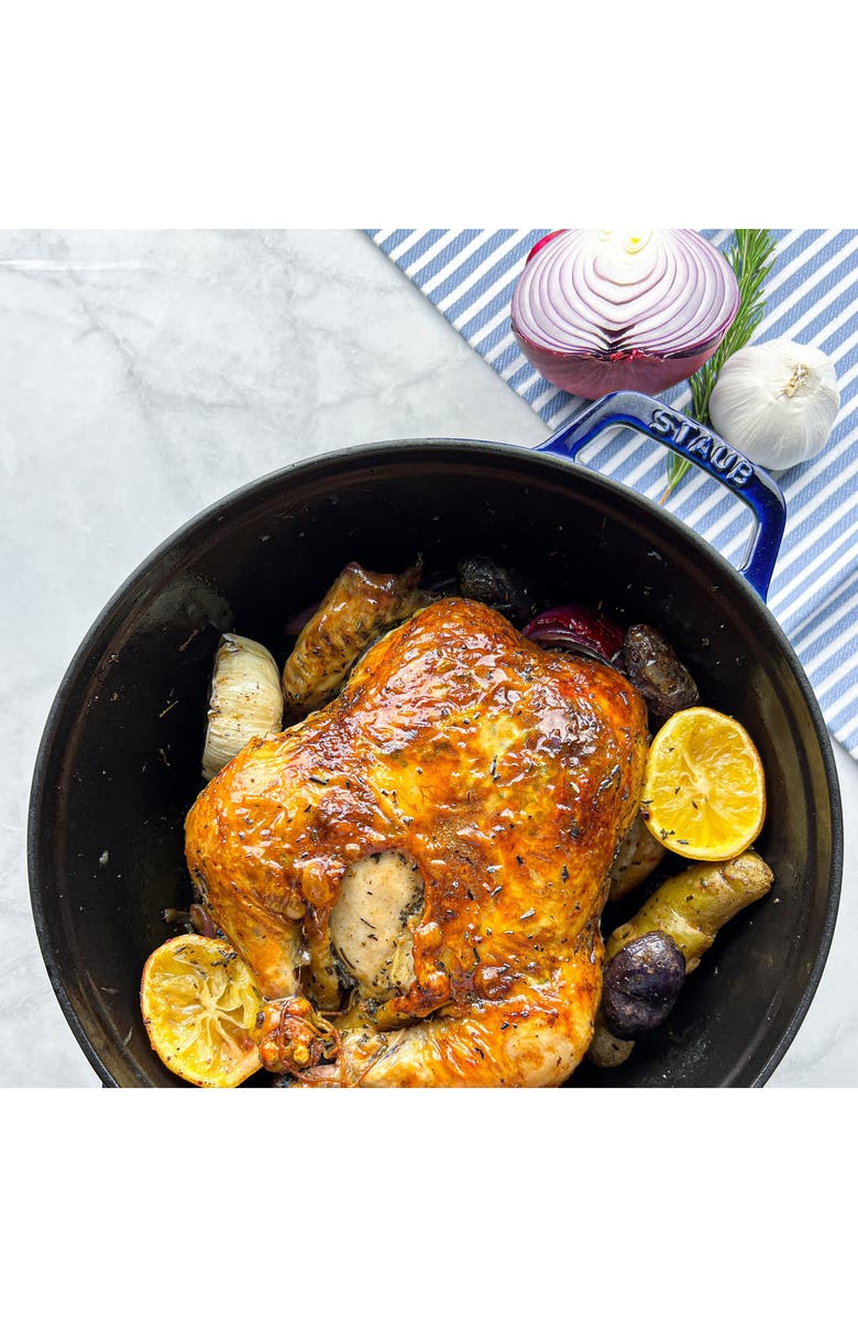 Staub 2.75-Quart Enameled Cast Iron Dutch Oven, Alternate, color, Dark Blue