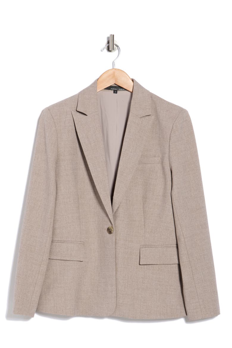 Oversize Heathered Blazer, Alternate, color, GREY