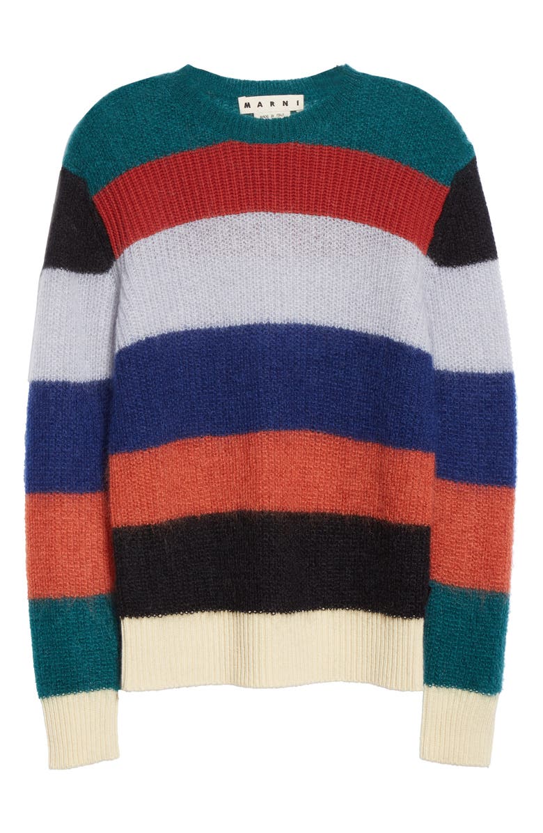 Marni Stripe Mohair Blend Sweater, Main, color, 