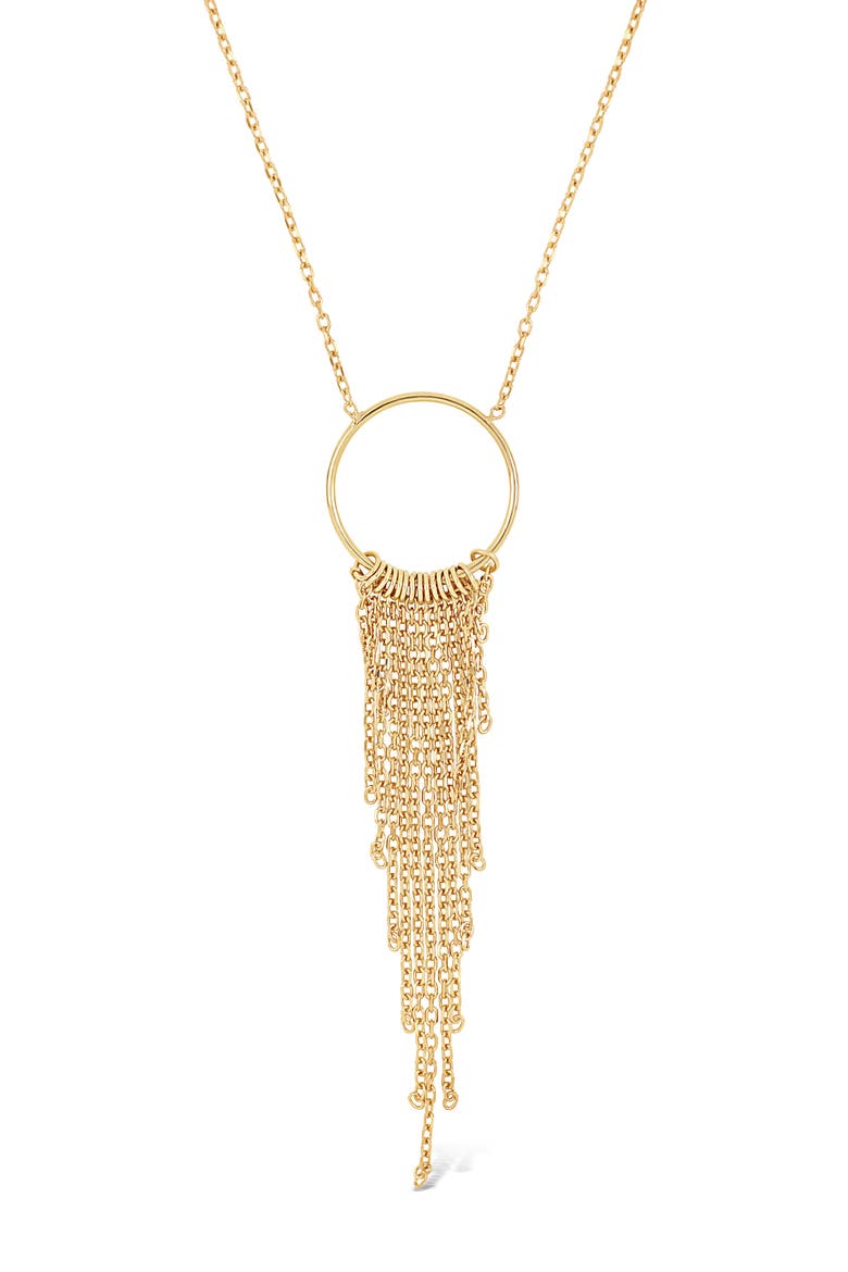 14K Gold Circle Fringe Drop Necklace (Online Trunk Show), Main, color, 14K YELLOW GOLD
