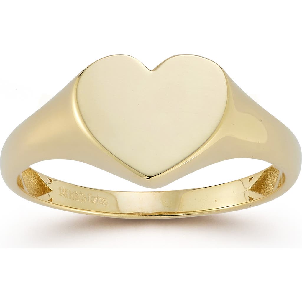 Ember Fine Jewelry Heart Signet Ring In Gold