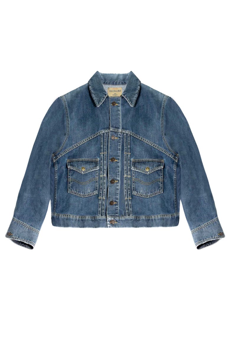 Bananastitchj Stone Wash Denim Jacket, Main, color, D470