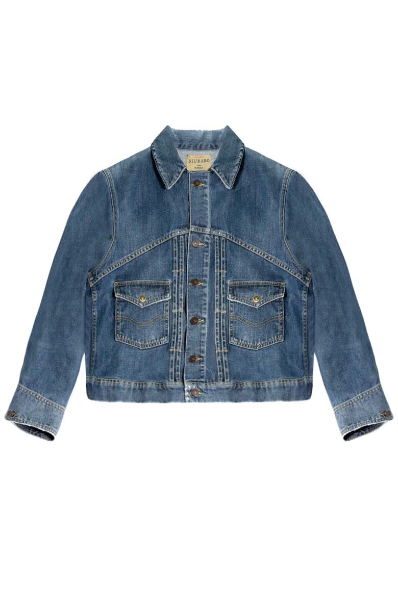 Fortela Bananastitchj Stone Wash Denim Jacket, Main, color, D470
