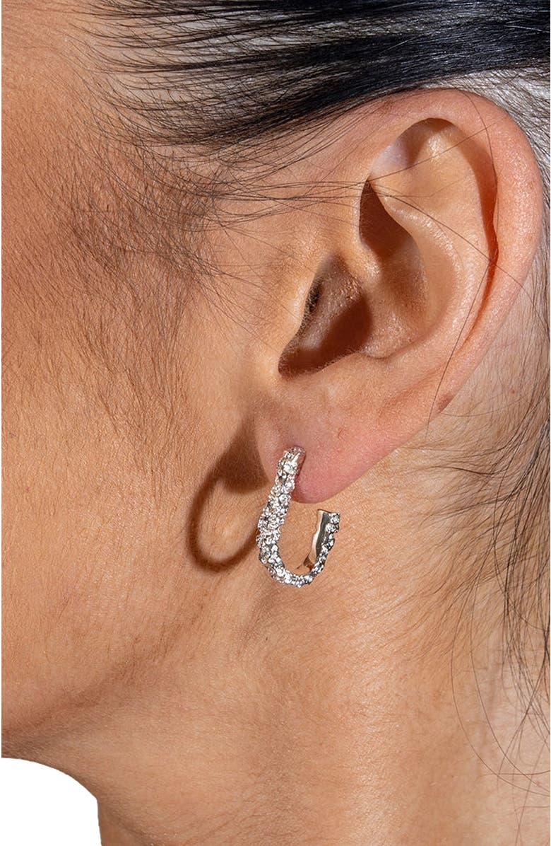 Lucy Quartermaine Hula Half Hoop Earring, Alternate, color, Sterling Silver