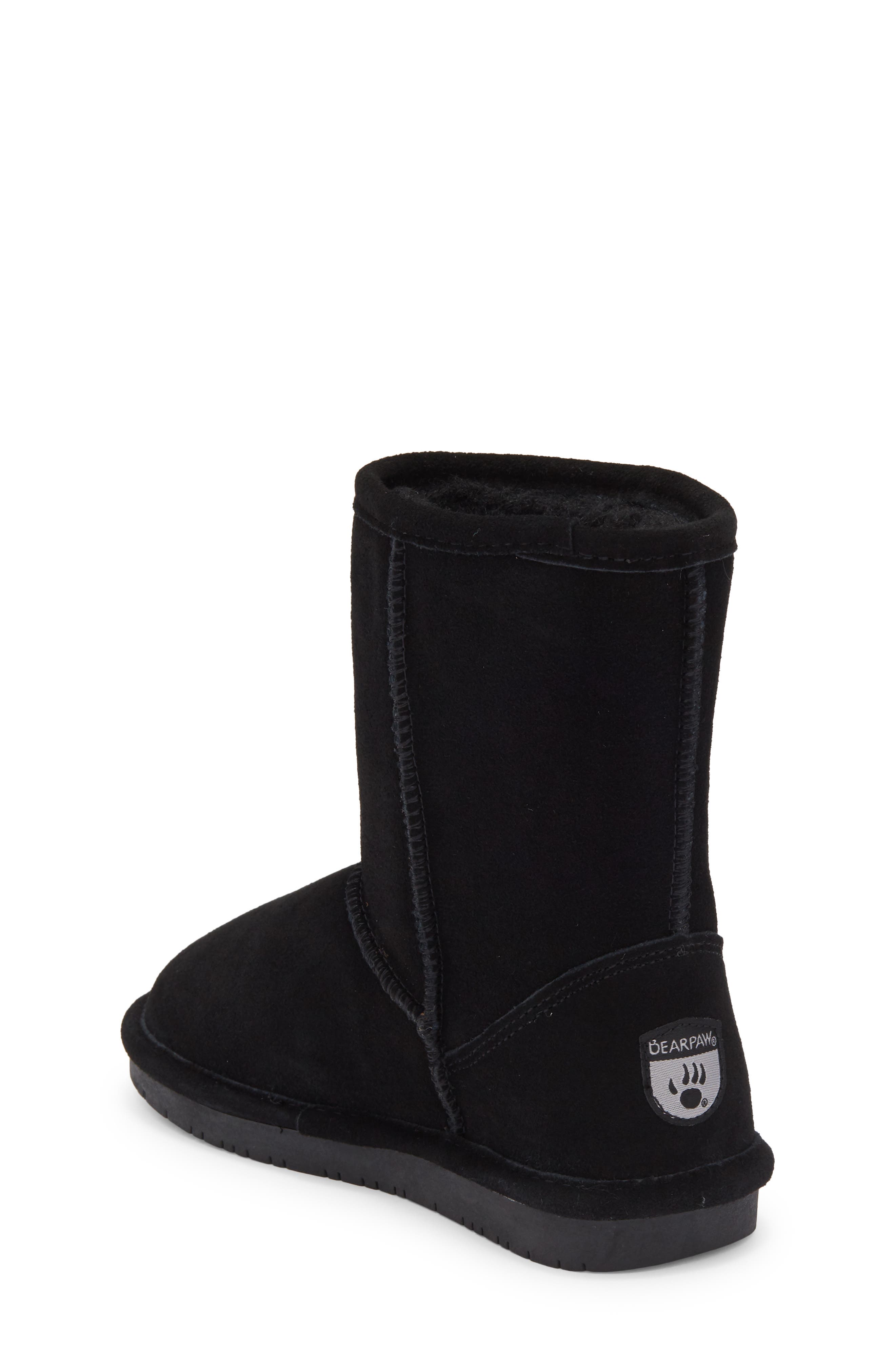 BEARPAW Emma Wool & Genuine Sheepskin Lined Boot, Alternate, color, Black Ii