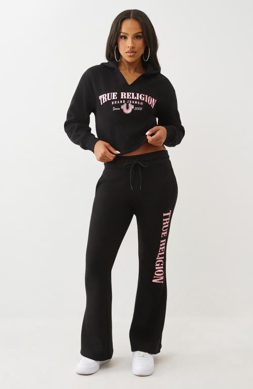 True Religion Flare Leg Sweatpants In Black