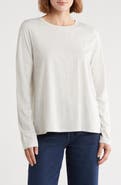 Eileen Fisher Long Sleeve Crewneck Organic Cotton Top