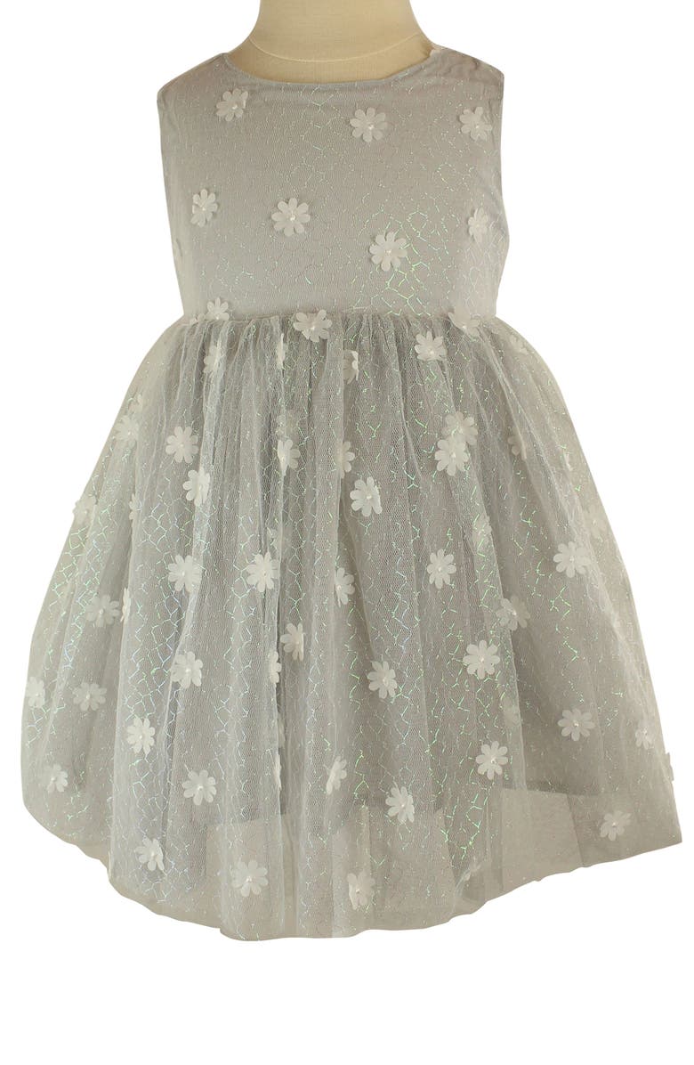 Popatu Kids' 3D Flower Overlay Dress, Main, color, 