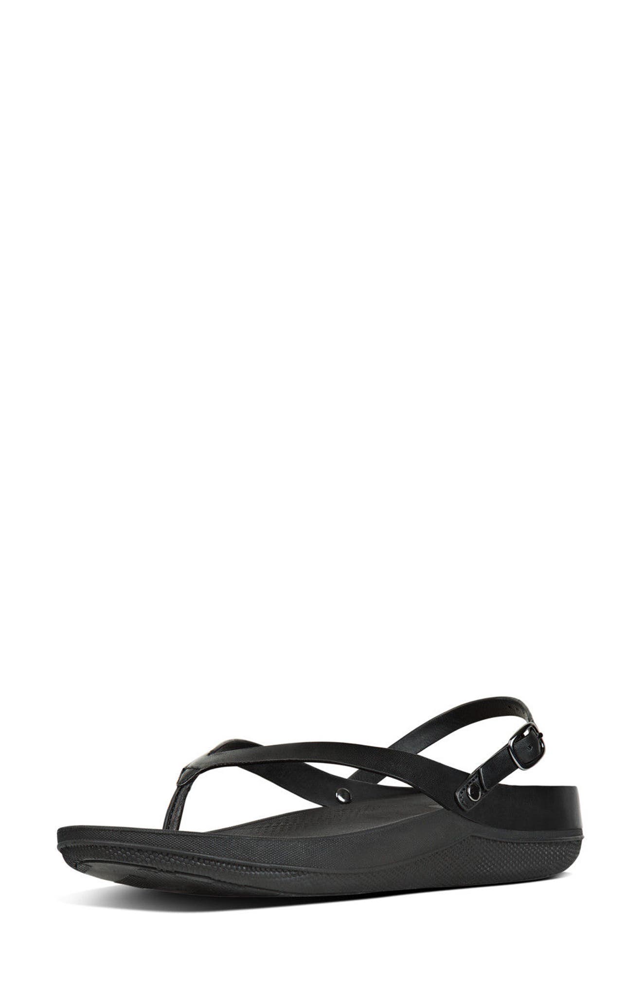 FitFlop Flip Sandal, Alternate, color, All Black Leather