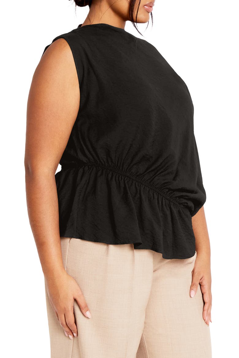Ariel Asymmetric Woven Shirt, Alternate, color, BLACK