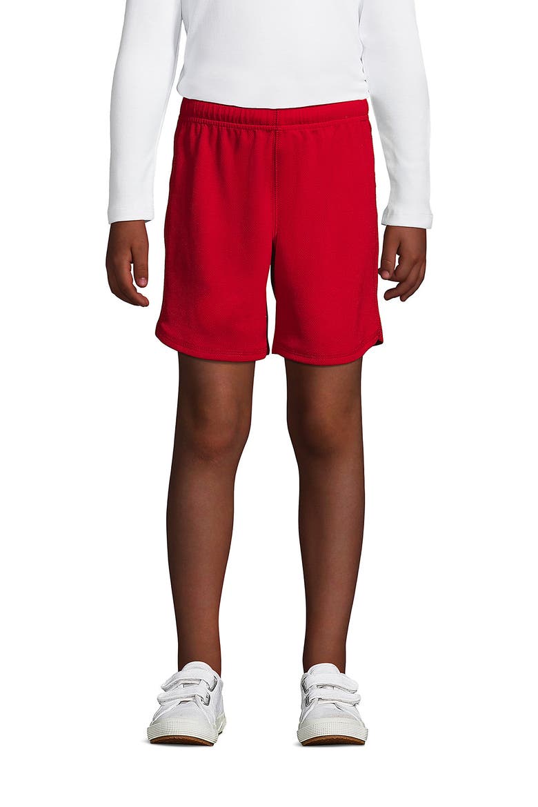 School Uniform Girls Mesh Gym Shorts, Main, color, Red