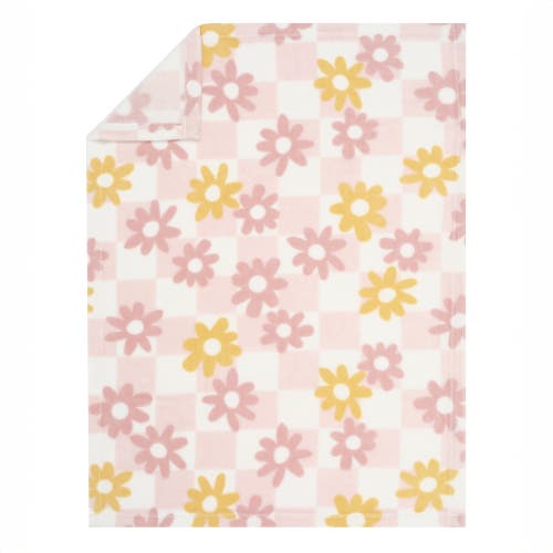 Lambs & Ivy Daisy Dreams Soft & Cozy Luxury Fleece Checkered Baby Blanket In Multi
