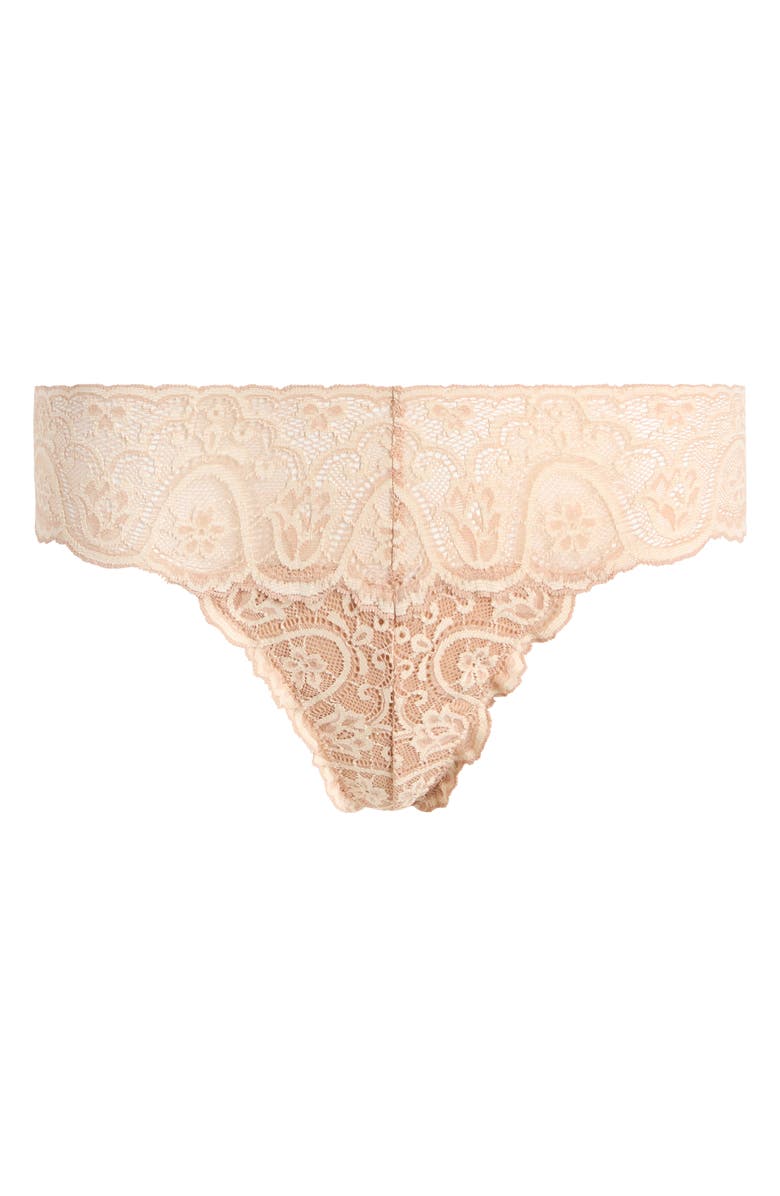 Commando 'Tulip' Lace Thong, Alternate, color, Ivory