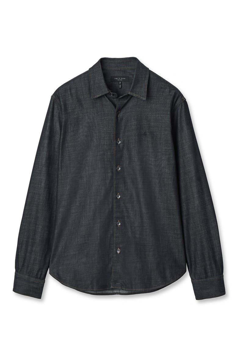Classic Denim Button-Up Shirt, Alternate, color, RBRAW