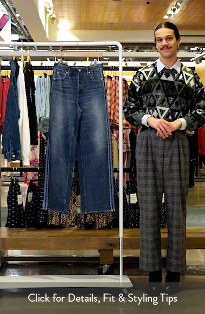 Miramar Side Stripe High Waist Wide Leg Cotton Terry Sweatpant Track Pants, sales video thumbnail