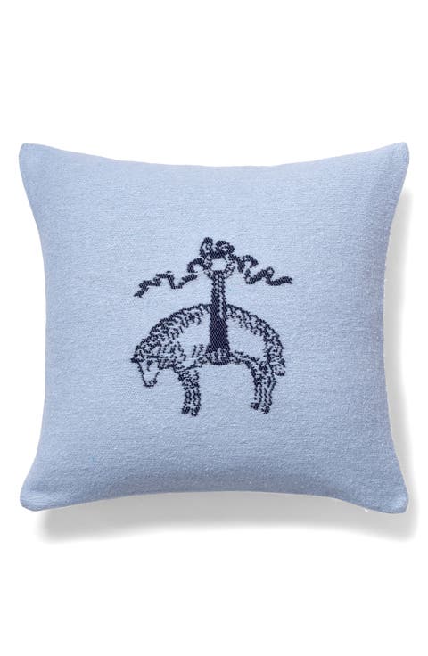 Signature Logo Cotton Throw Pillow